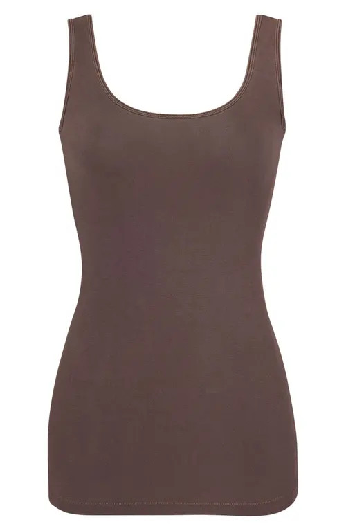 SKIMS Scoop Neck Tank in Cocoa at Nordstrom, Size Small | Nordstrom
