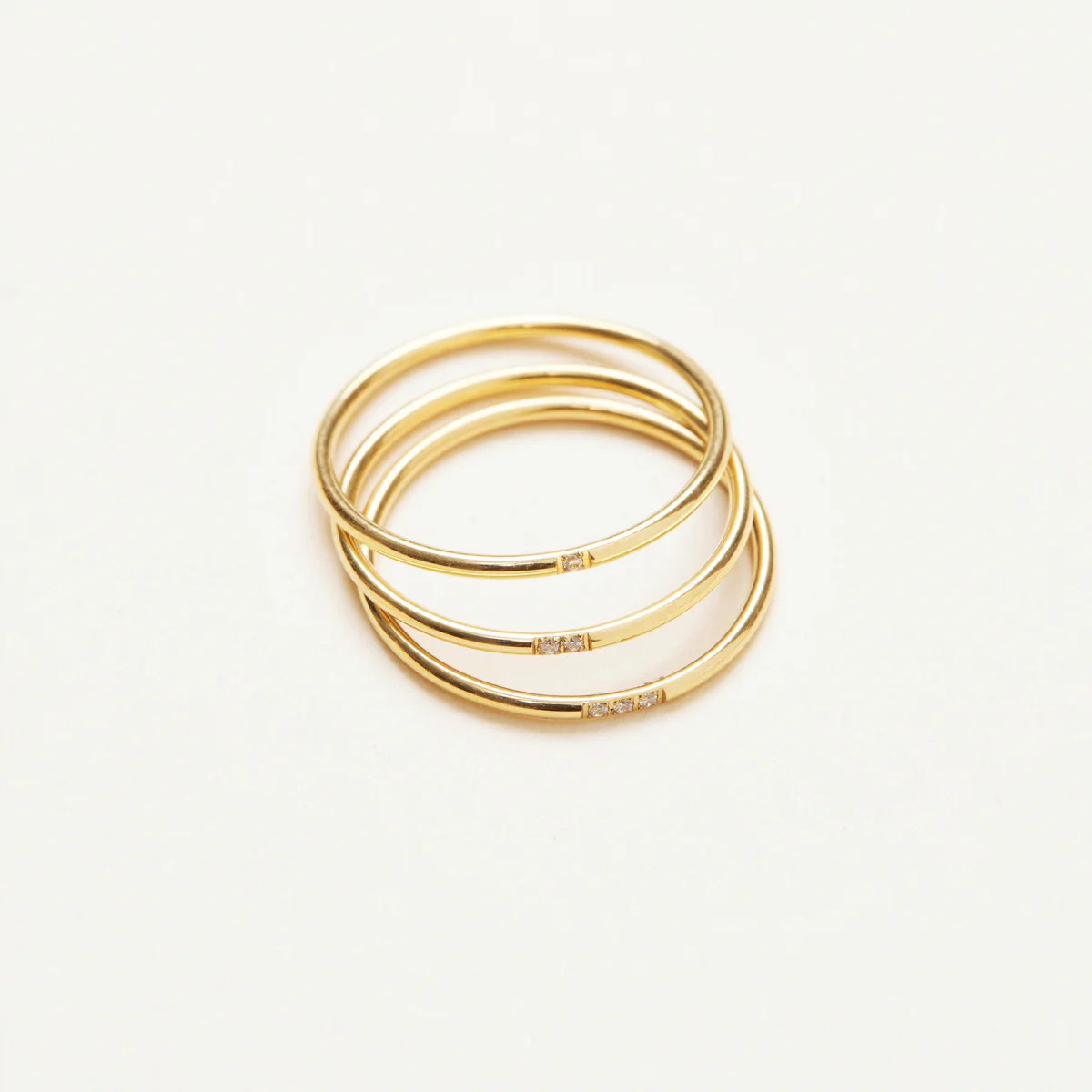Minimalist Zircon Stacking Ring Set | Shapes Studio