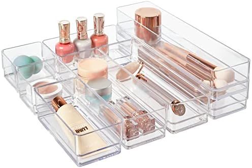 STORi Plastic Stackable Drawer Organizers | Perfect for Vanity to hold Makeup Brushes and Palettes,  | Amazon (US)