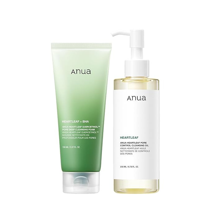 Anua Double Cleanser Duo for Facial Cleansing : Heartleaf Pore Control Cleansing Oil & Heartleaf ... | Amazon (US)