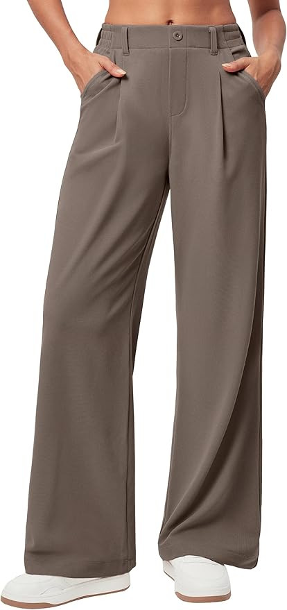 Ewedoos Wide Leg Pants Woman Stretchy Work Dress Pants Women Trendy 2026 Business Casual Outfits ... | Amazon (US)