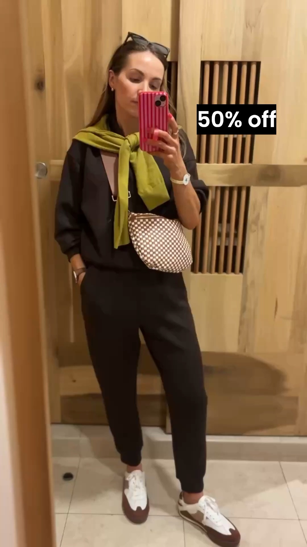 @oldnavy travel outfit is 50% off! Wearing a small in both! 

#LTKSaleAlert #LTKTravel #LTKootd