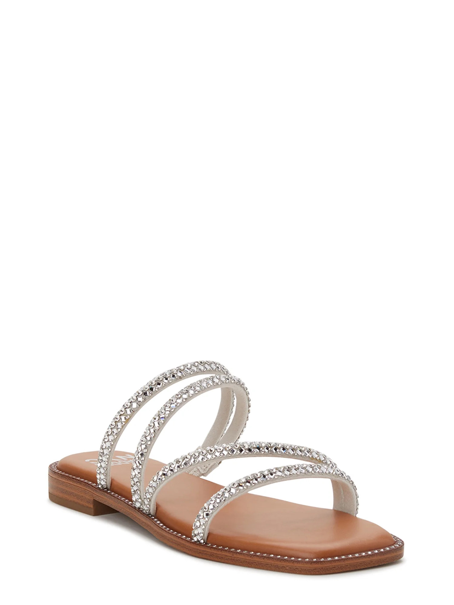 Madden NYC Women's Zig Zag Rhinestone Sandal - Walmart.com | Walmart (US)