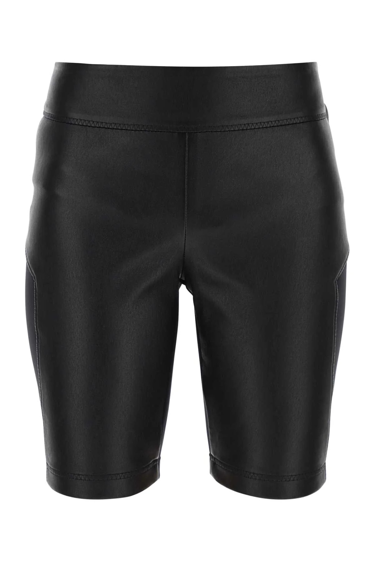 Loewe Black Leather And Fabric Leggings XS | Balardi