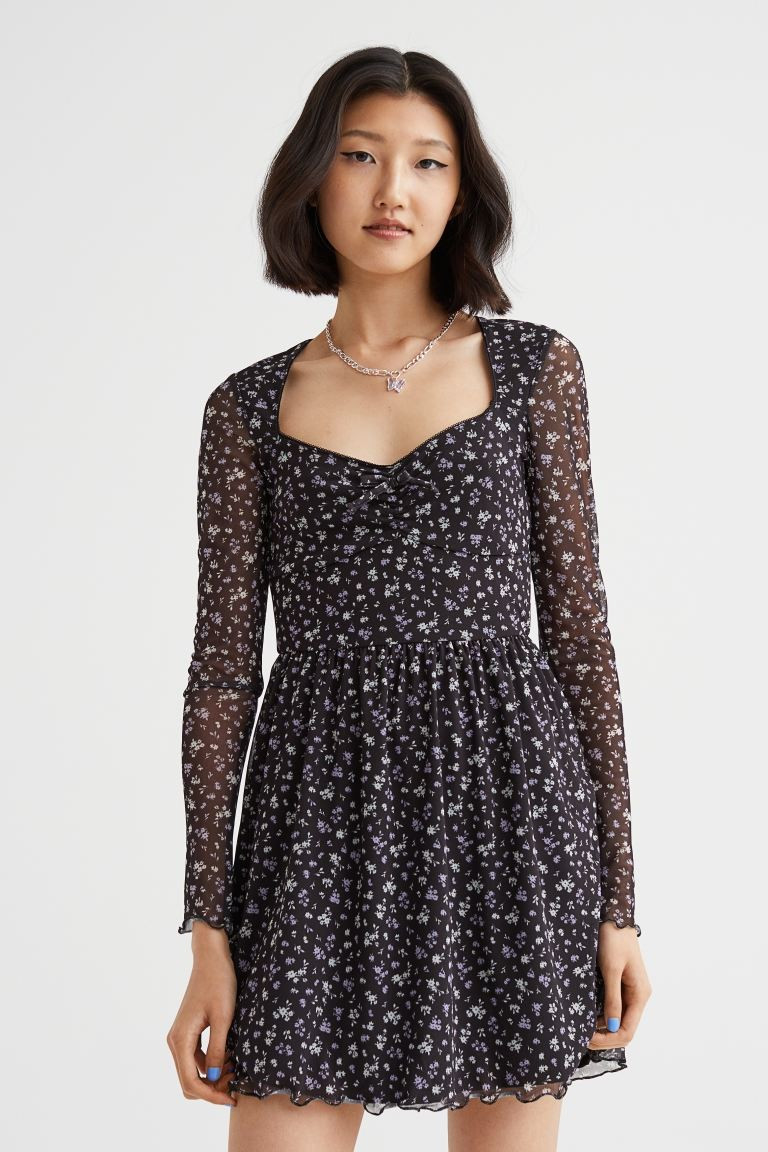 Patterned Mesh Dress | H&M (US + CA)