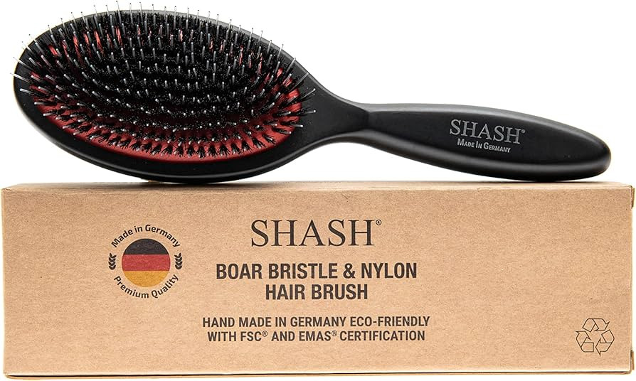 Made in Germany - SUSTAINABLE SHASH Nylon Boar Bristle Brush Suitable For Normal to Thick Hair, G... | Amazon (US)