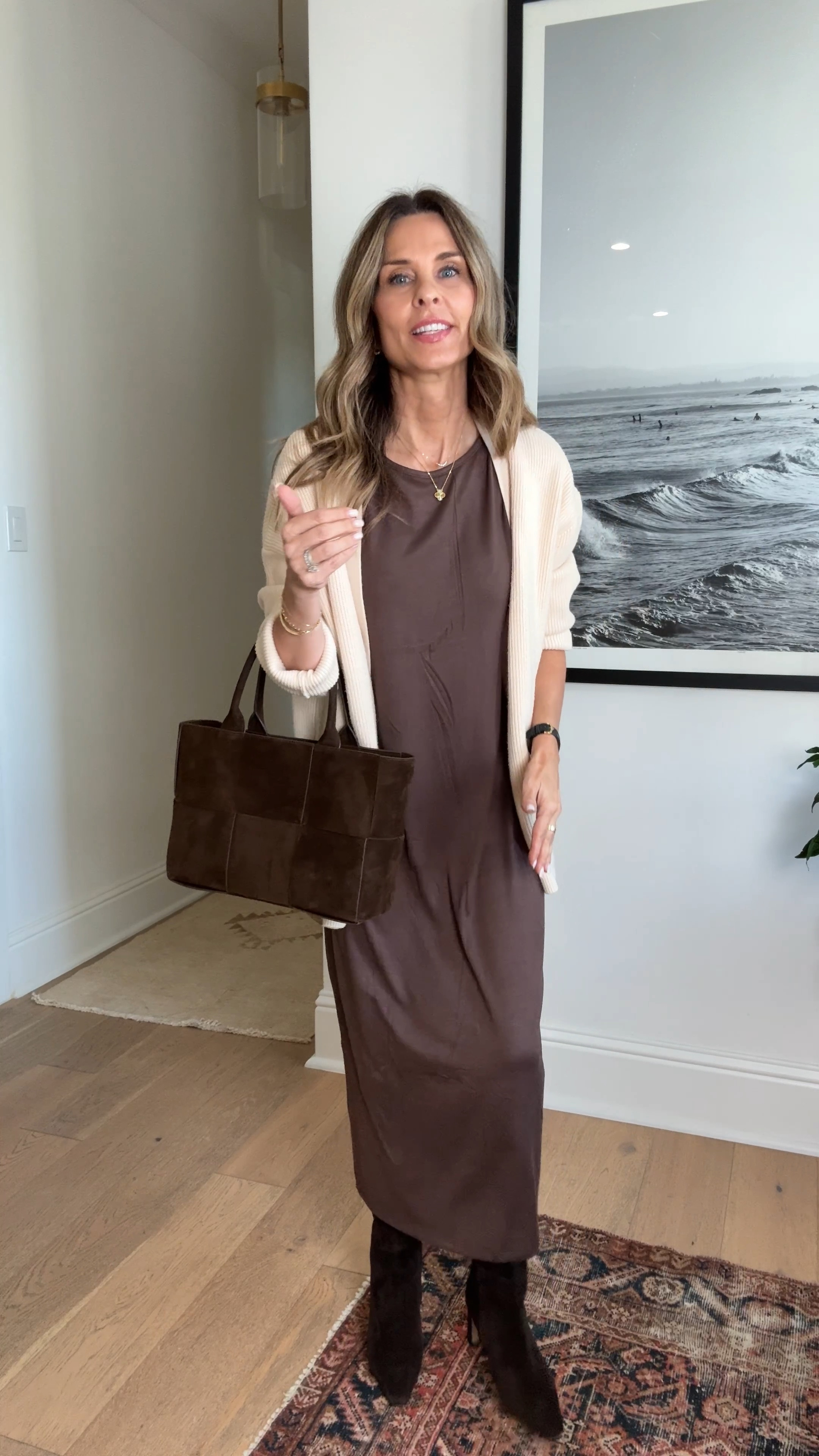 2 Fall dresses from Amazon I love! I didn’t steam them yet. Wrinkles will come out. Both on sale. 
-Chocolate brown suede boots TTS
-Chocolate brown suede bag. Beautiful look for less of Arco bag.
-Amazon cardi I’ve had for a couple of years. Sz S 


 

#LTKSaleAlert #LTKOver40 #LTKFindsUnder50