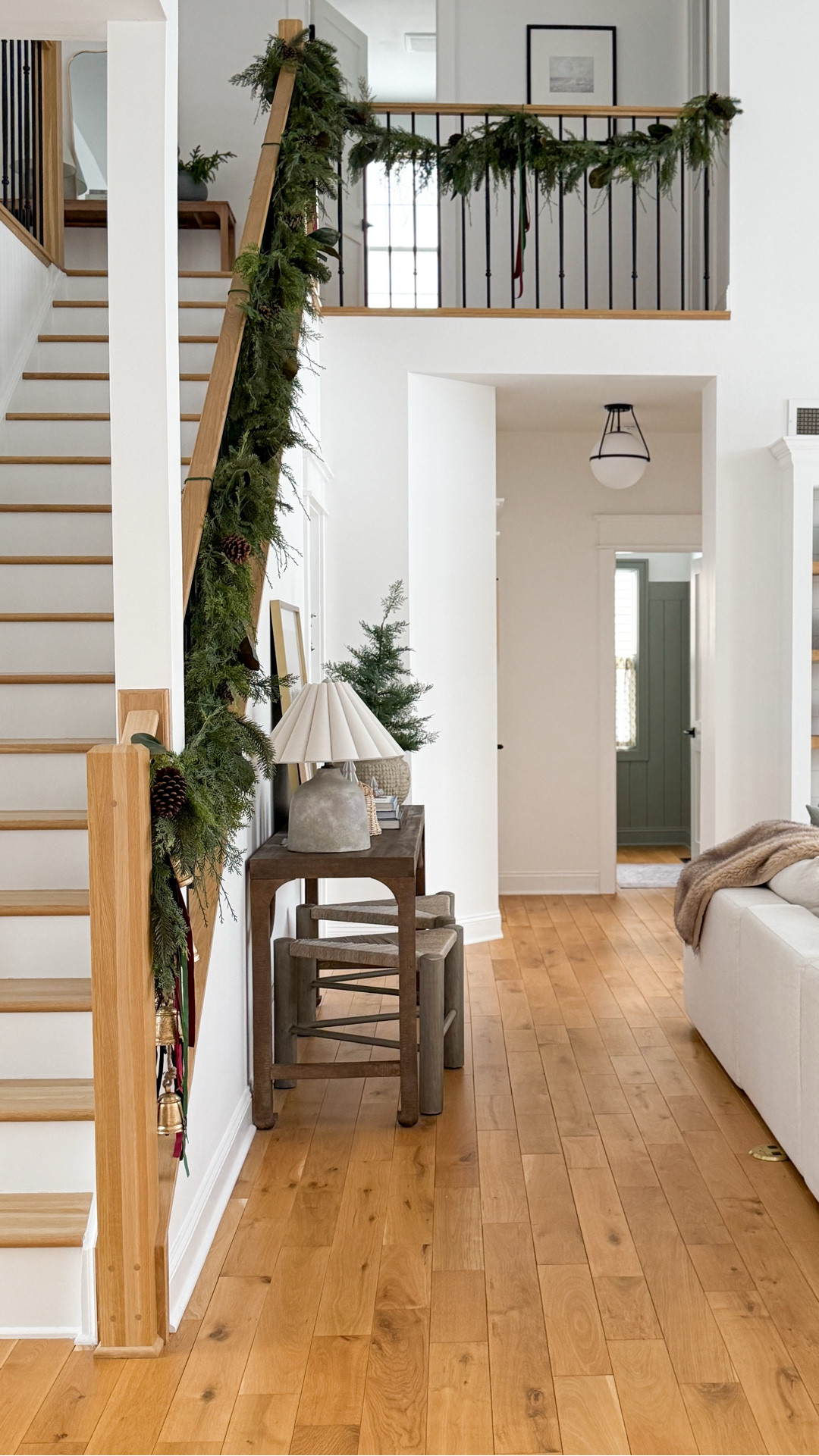 Christmas, home decor, home interior, Christmas decor, Pottery Barn, McGee, and Co, staircase, custom home, stair decor, cozy home, neutral home, coastal, living, interior design

#LTKHoliday #LTKHome