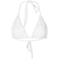 Frankies Bikinis Women's Tia Patchwork Bikini Top in White, Size Medium | END. Clothing | End Clothing (US & RoW)