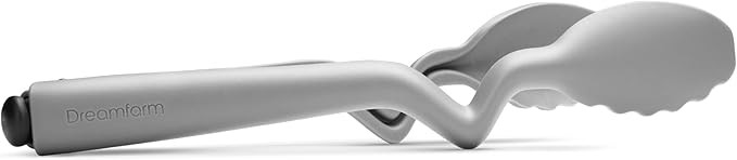 Dreamfarm Clongs Lite Nylon Kitchen Cooking Tongs with Click-Lock Open & Close - 10.5" Gray | Amazon (US)