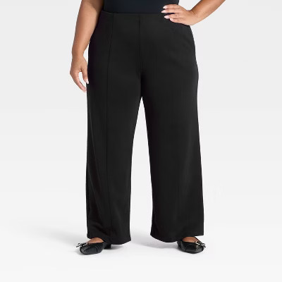 Women's High-Rise Sandwash Pull-On Pants - A New Day™ Black S | Target