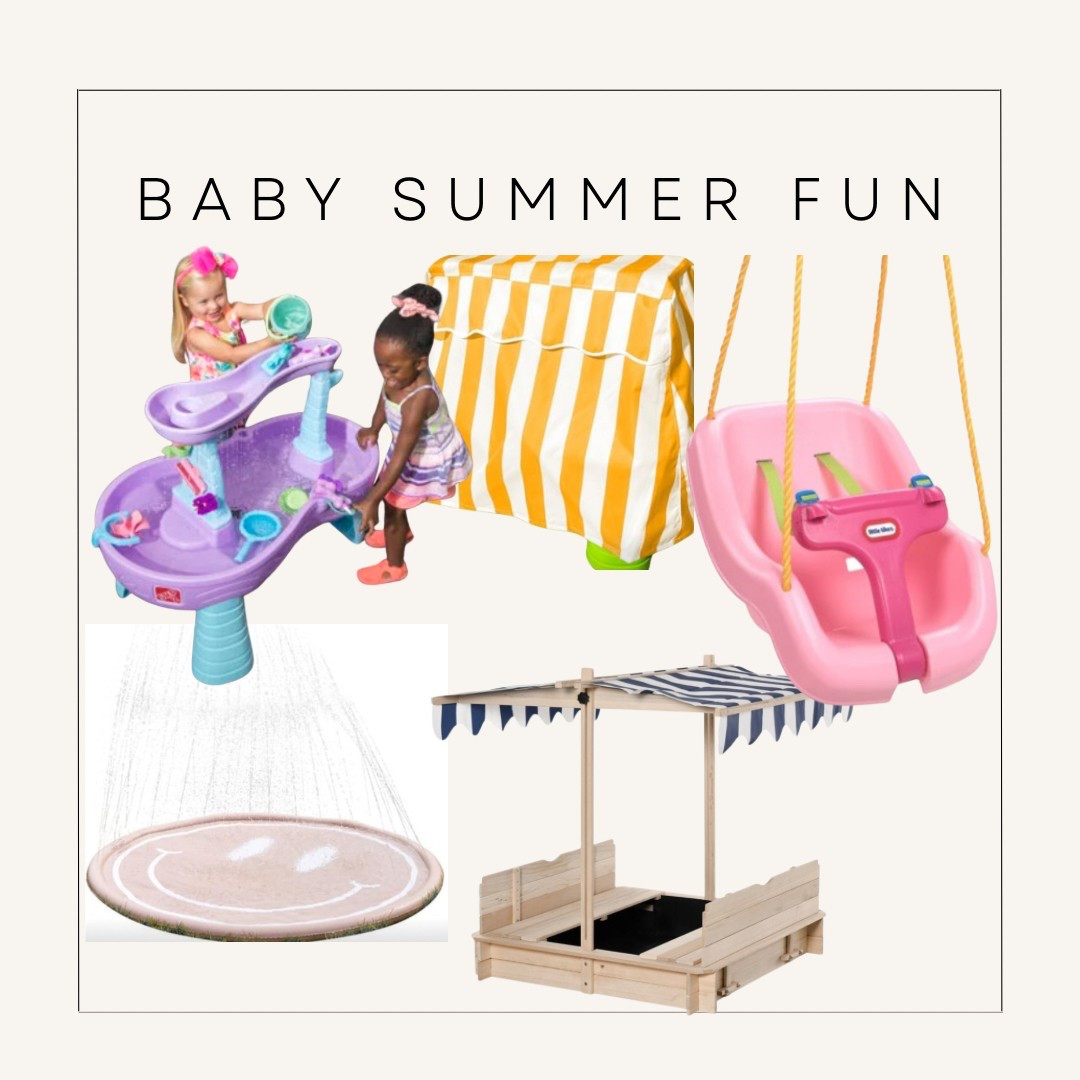 Summer days with littles are my favorite ☀️🩵 Rounded up our most-loved outdoor baby + toddler finds that keep us cool, entertained, and outside for hours! From our water table obsession to the cutest infant swing and splash pad — these are must-haves for sunny days ahead 🌸✨ Linking them all for you here!

#LTKbaby #LTKsummer #momlife #outdoorfun #babysummeressentials


#LTKBaby #LTKSummerEdit #LTKKids