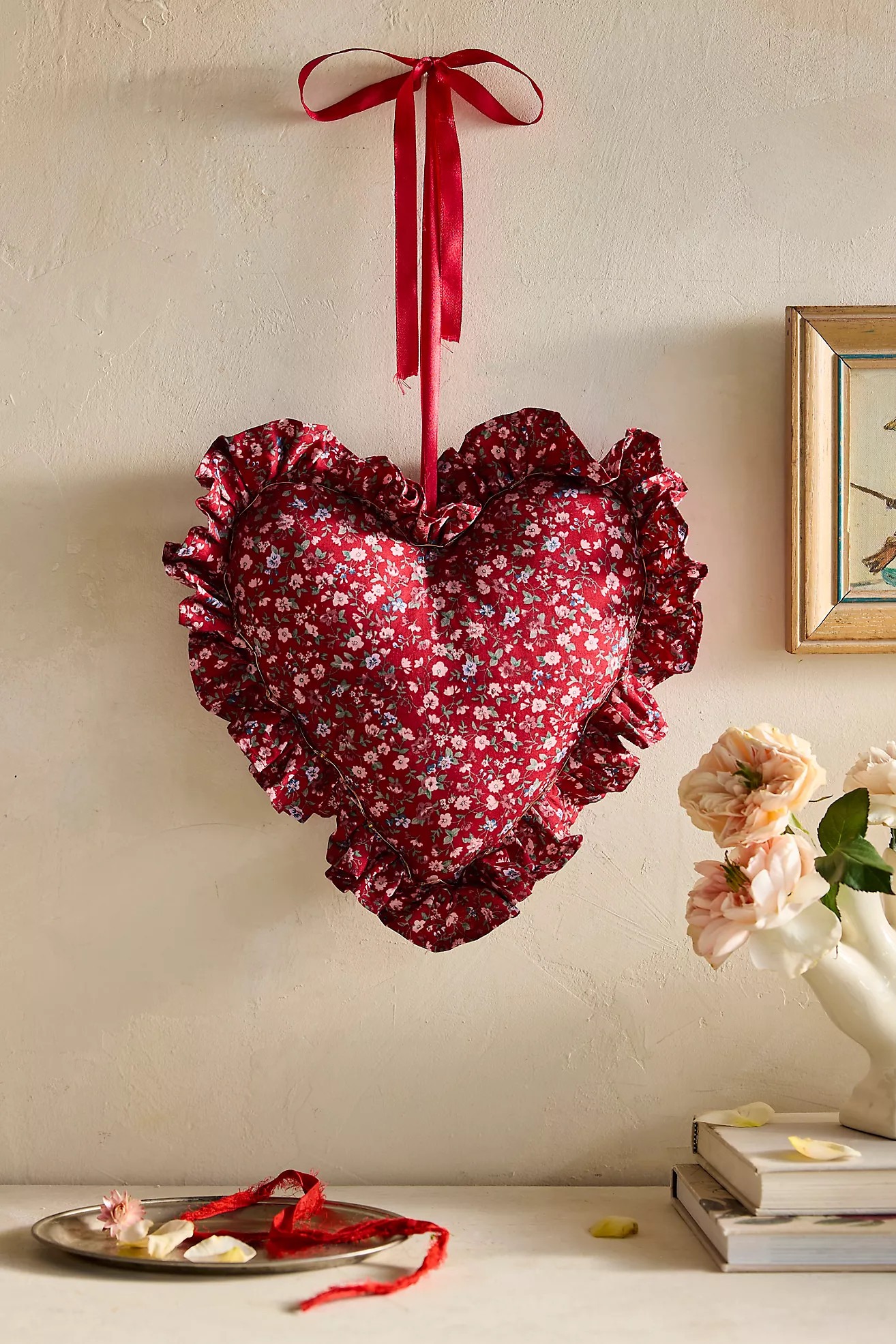Illuminated LED Fabric Heart Ornament | Anthropologie (US)