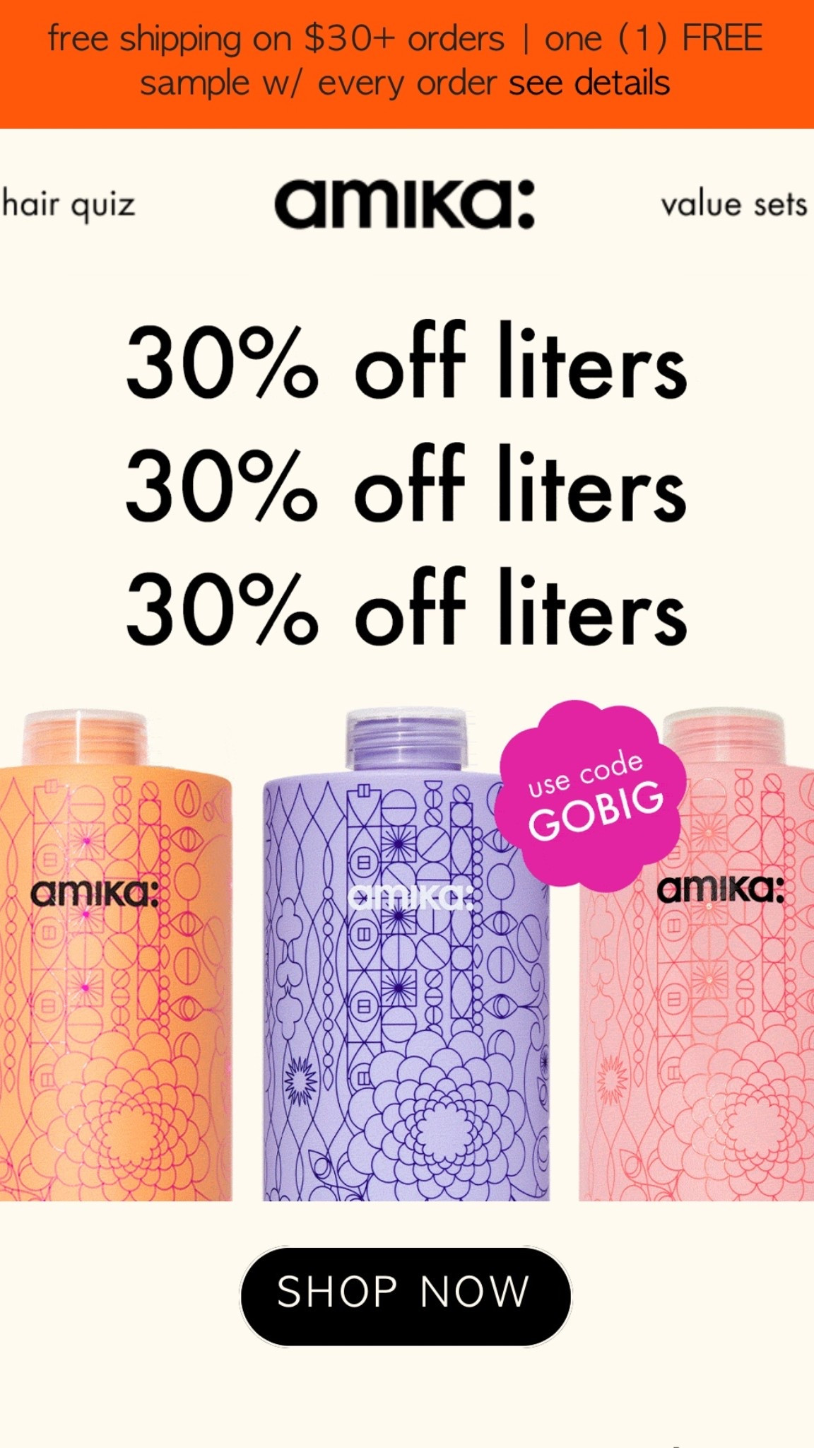 Amika Liter sale 30 % off

Shampoo and conditioner sale | 4th of July sales | 

#LTKSaleAlert #LTKHome #LTKBeauty