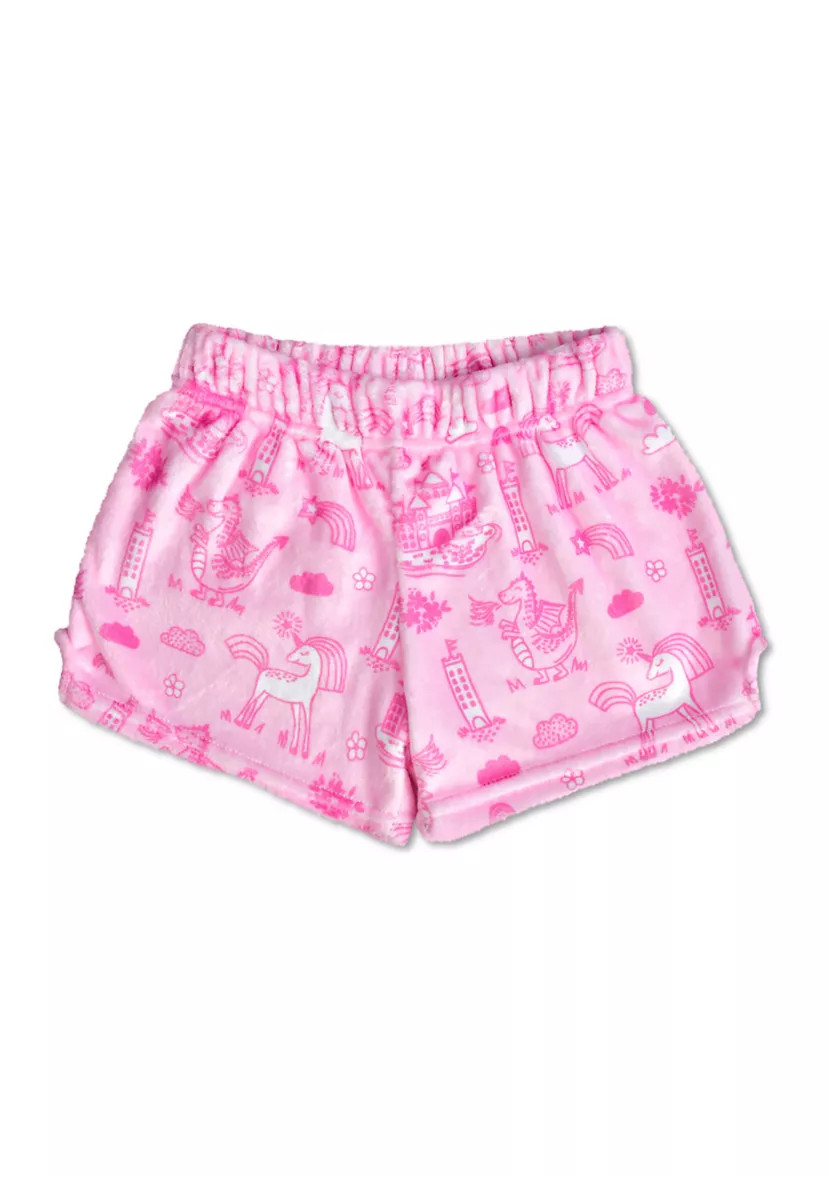 Girls 7-16 Fairytale Printed Plush Shorts | Belk