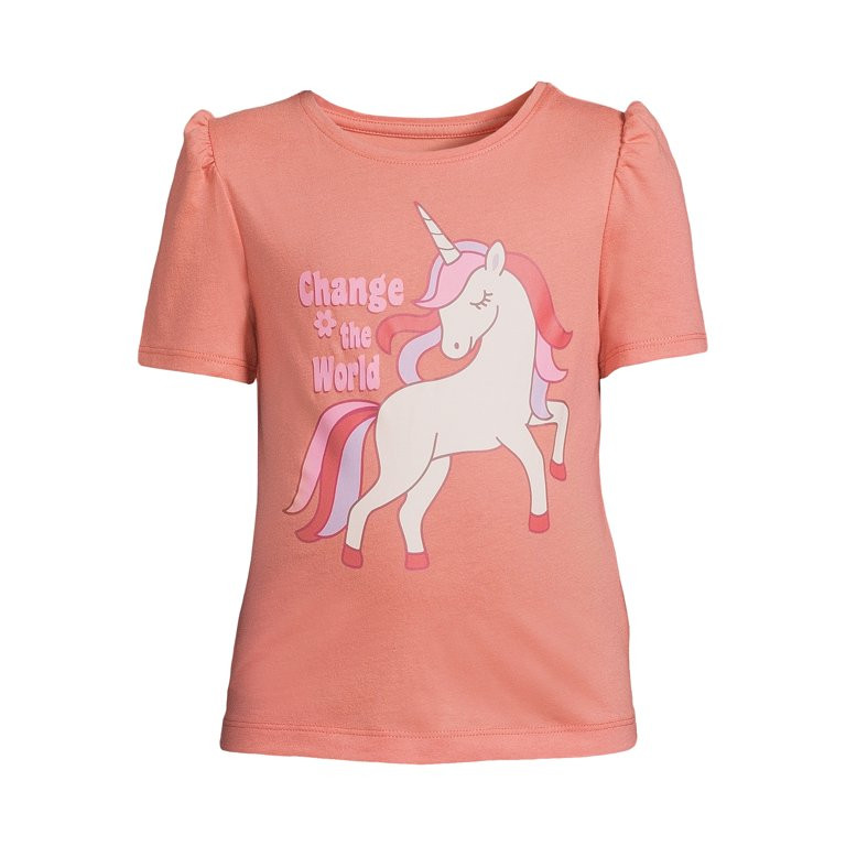 365 Kids from Garanimals Girls Graphic Tee with Short Sleeves, Sizes 4-10 | Walmart (US)