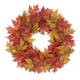 22" Orange & Yellow Maple Wreath by Ashland® | Michaels | Michaels Stores