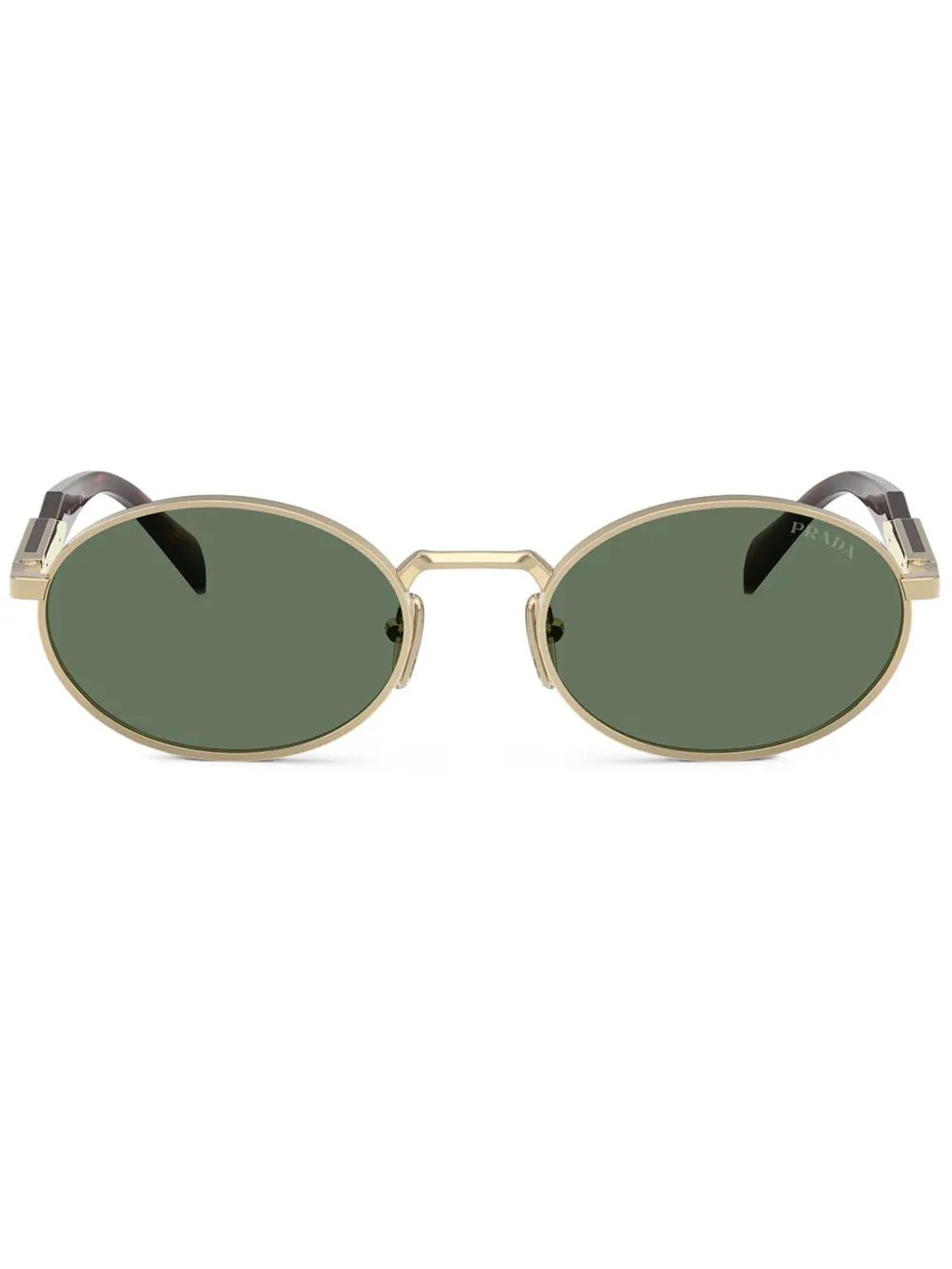 Prada Eyewear Sonnenbrille Mit Ovalem Gestell | Gold | FARFETCH IT | Farfetch Global