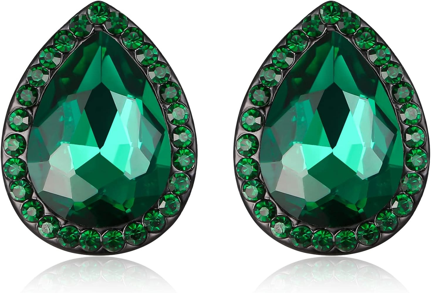 EVER FAITH Women's Austrian Crystal Wedding Teardrop Stud Earrings | Amazon (US)