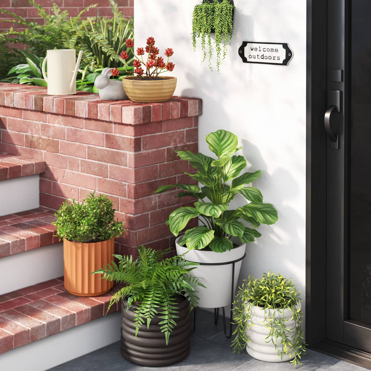 Banded Stoneware Indoor Outdoor Planter Pot - Threshold™ | Target