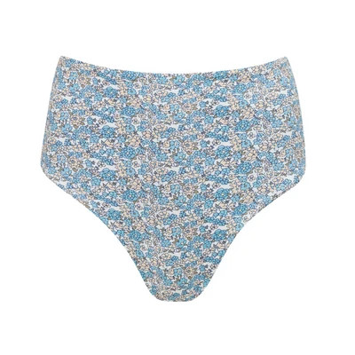 women's original slate floral high waisted bikini bottom | Minnow