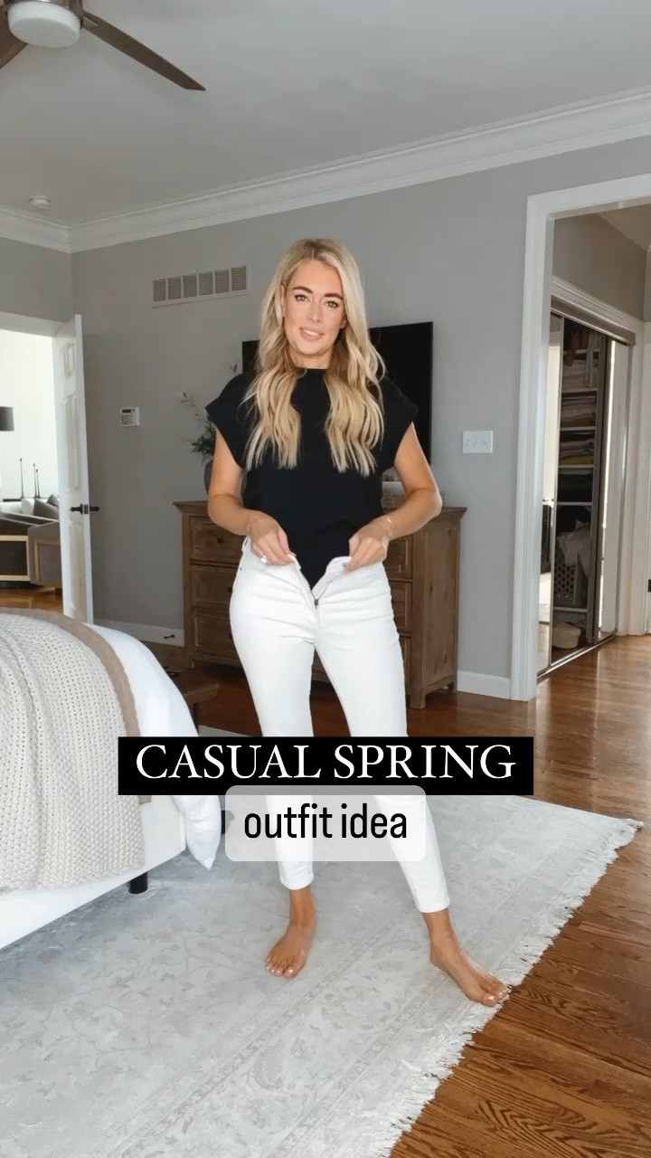 Casual Spring Outfit Idea// wearing a small in tee & denim jacket. My jeans are from last year but linked a similar pair. 

Spring outfit, white jeans, jeans, tee, denim jacket, jean jacket, white jeans outfit

#LTKFind #LTKSeasonal #LTKunder50