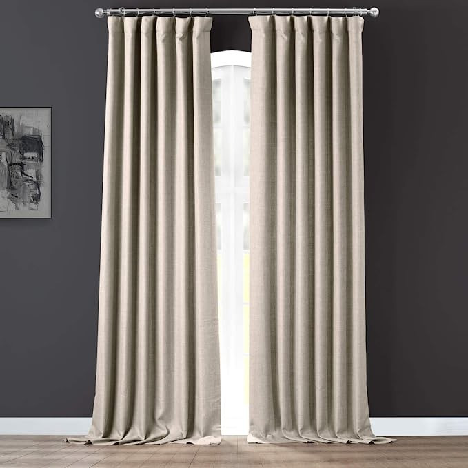 HPD Half Price Drapes Italian Faux Linen Curtains for Bedroom 50 X 96 (1 Panel), FLCH-FM20129-96,... | Amazon (US)