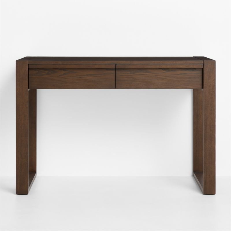 Gemini 45" Deep Brown Ash Wood Kids Desk | Crate & Barrel