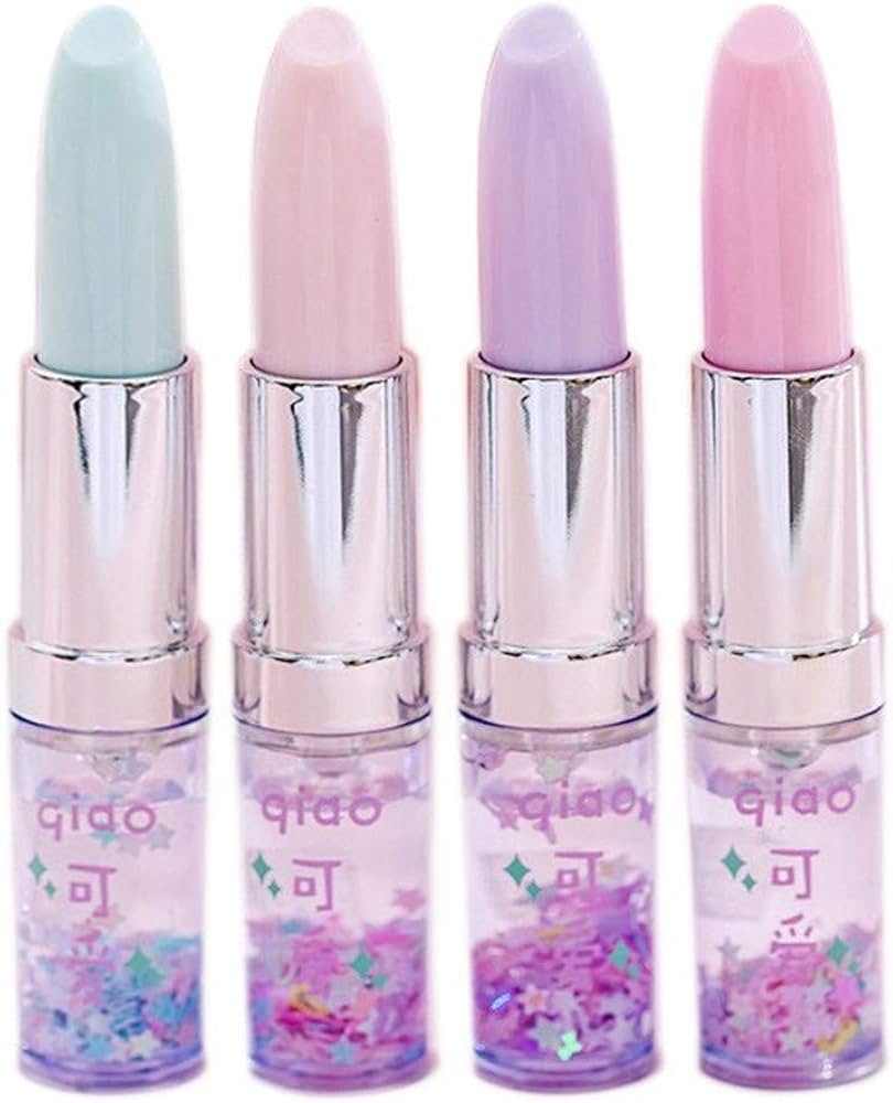 Funny live 4 Pcs Cute Sequins Drift Gel Ink Rollerball Pens Simulation Lipstick Ballpoint Pens, F... | Amazon (US)