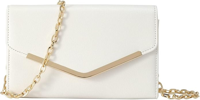 Clutch Purse Evening Bag for Women, Envelope Handbag With Detachable Chain for Wedding and Party | Amazon (US)