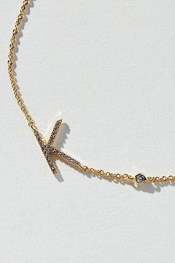 Delicate Monogram Necklace By Anthropologie in | Anthropologie (US)