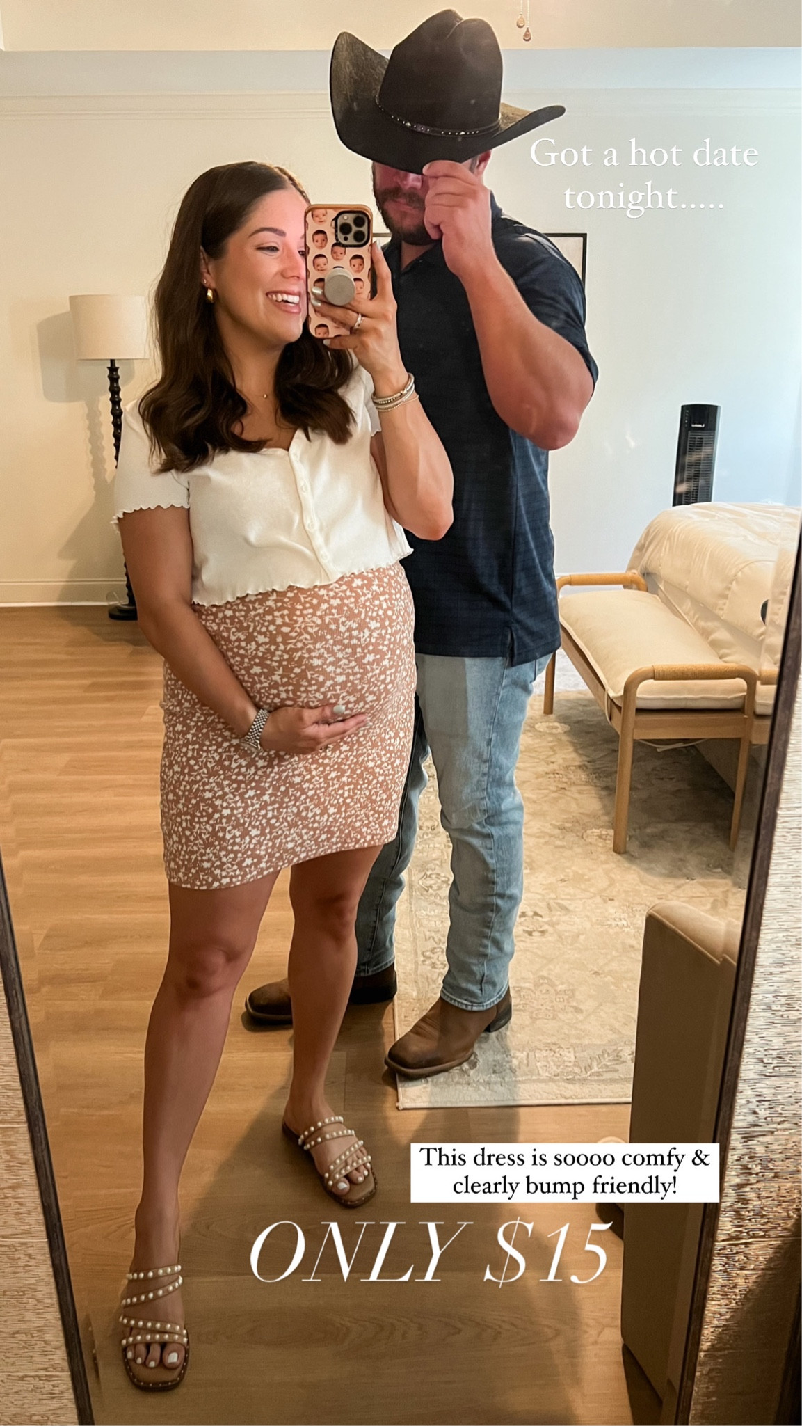 Love this dress!!! Paired it with an old white cropped shirt to dress it up a little 🤍 

#LTKbump #LTKsalealert #LTKunder50