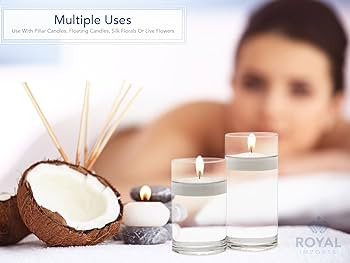 Royal Imports Flower Glass Vase Decorative Centerpiece for Home or Wedding - Cylinder Shape, 8" T... | Amazon (US)