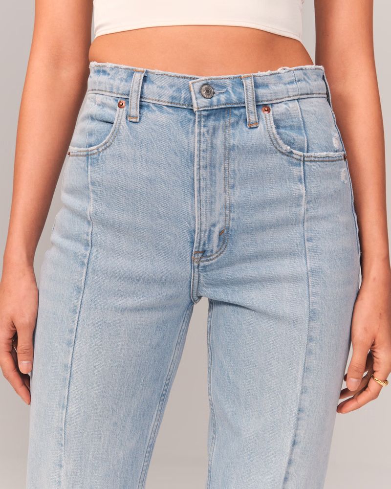 Women's Ultra High Rise 90s Straight Jeans | Women's Bottoms | Abercrombie.com | Abercrombie & Fitch (US)