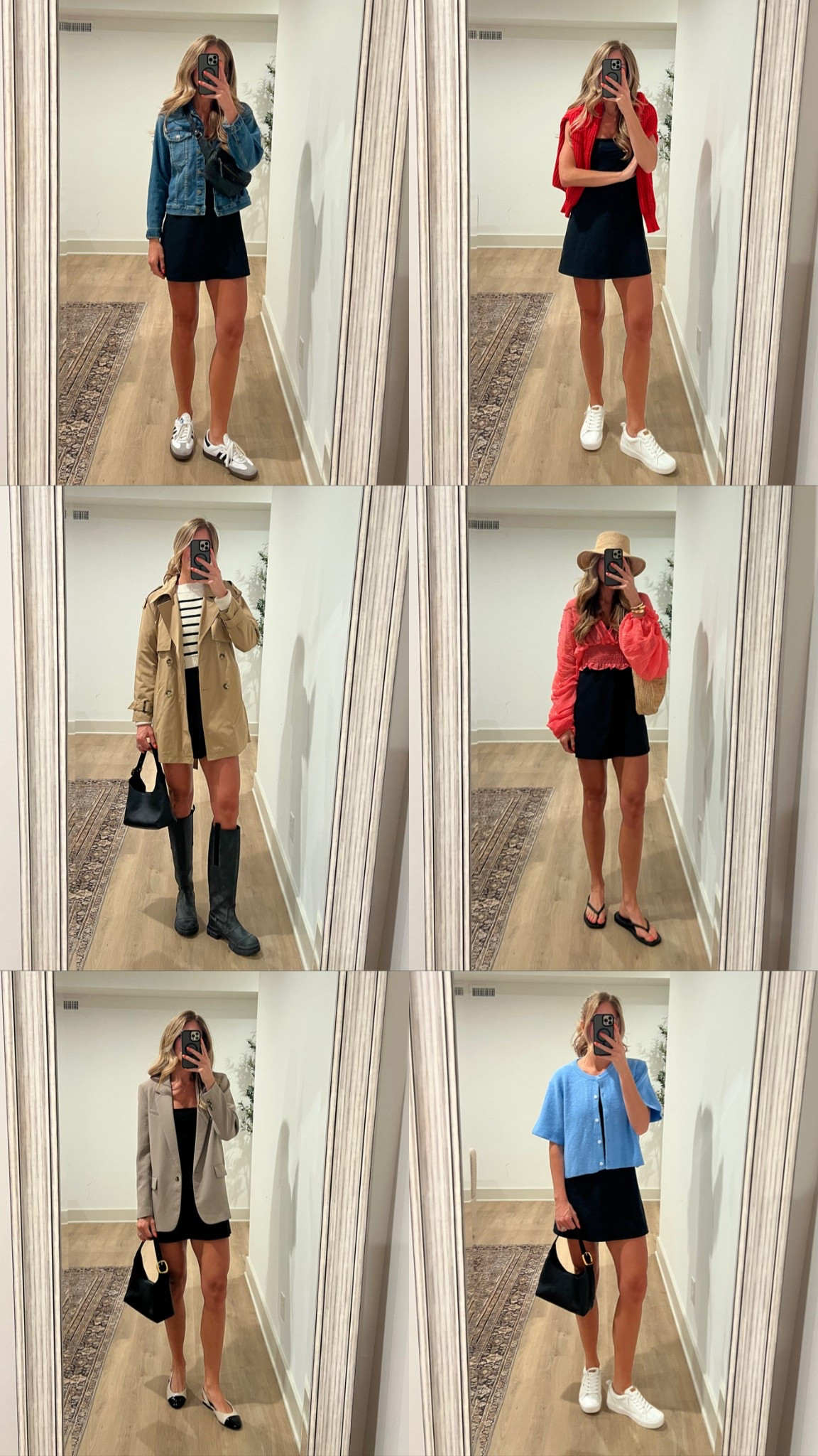 6 ways to wear an active tennis dress. Wearing my true size medium. Adjustable straps, padded, biker shorts underneath 
Wearing small in all tops 
Medium in trench coat and denim jacket
6 in blazer (runs oversized)



#LTKStyleTip