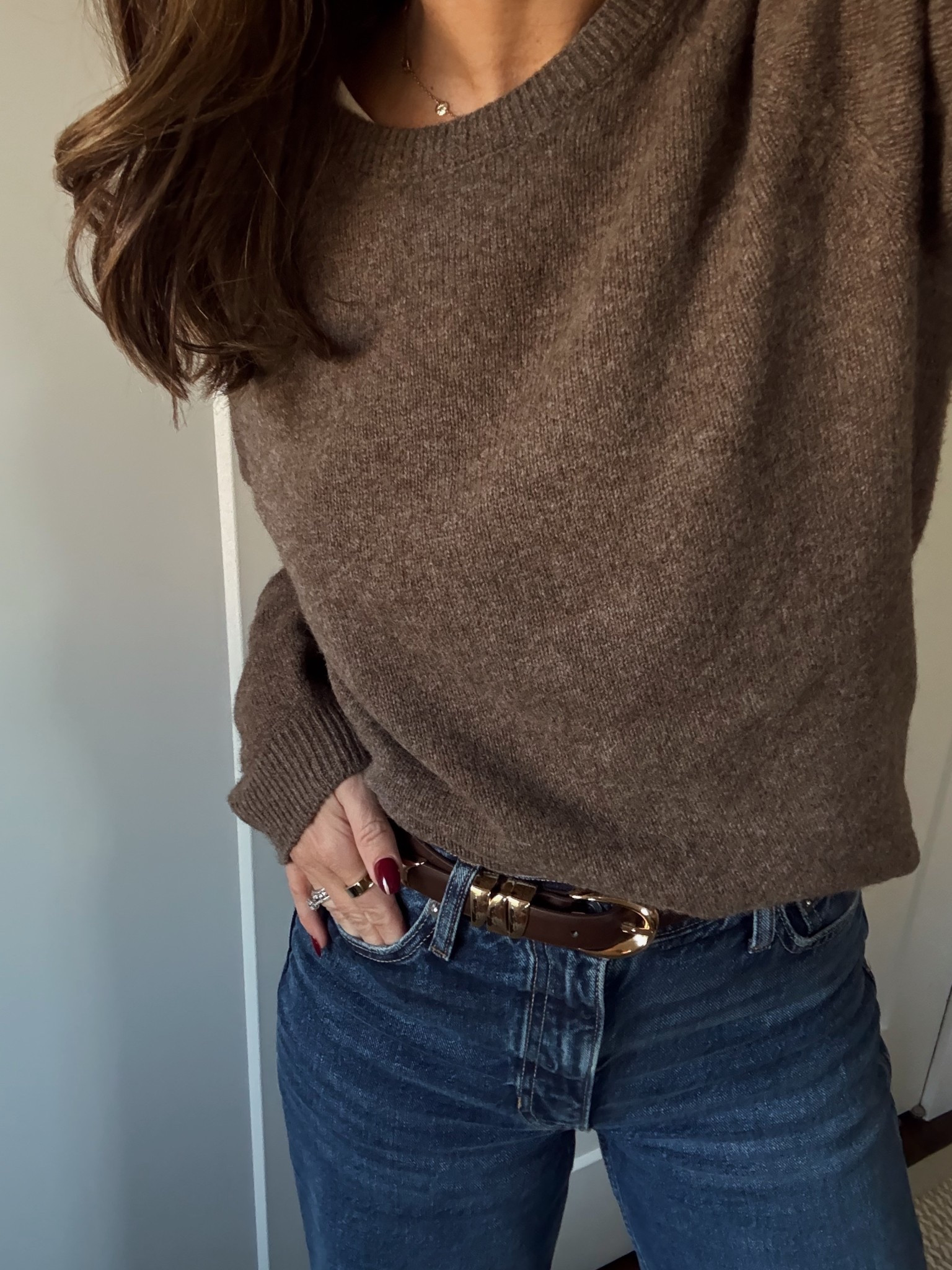 I sized up in this sweater for a relaxed fit  



#LTKSeasonal #LTKOver40 #LTKCyberWeek