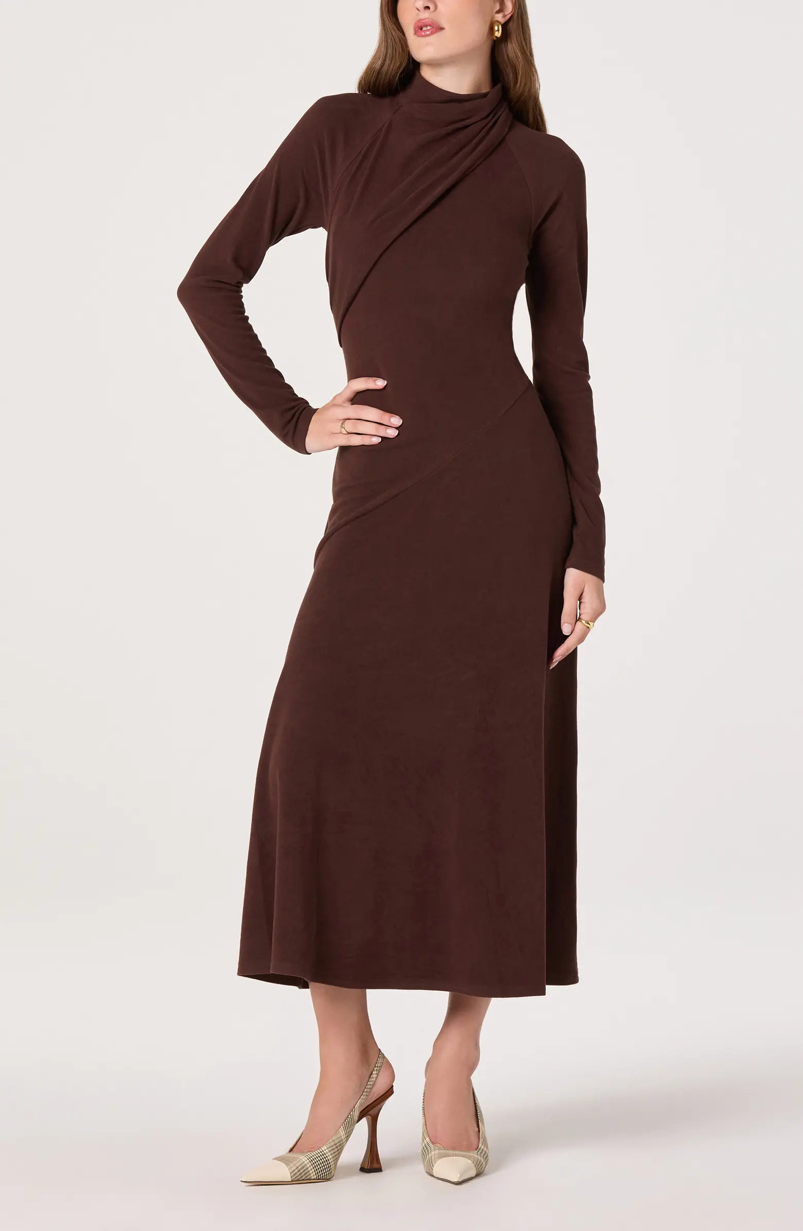 Long Sleeve Mock Neck Dress | Nordstrom