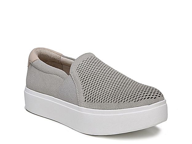 Dr. Scholl's Abbot Lux Platform Slip-On Sneaker - Women's - Grey Suede | DSW