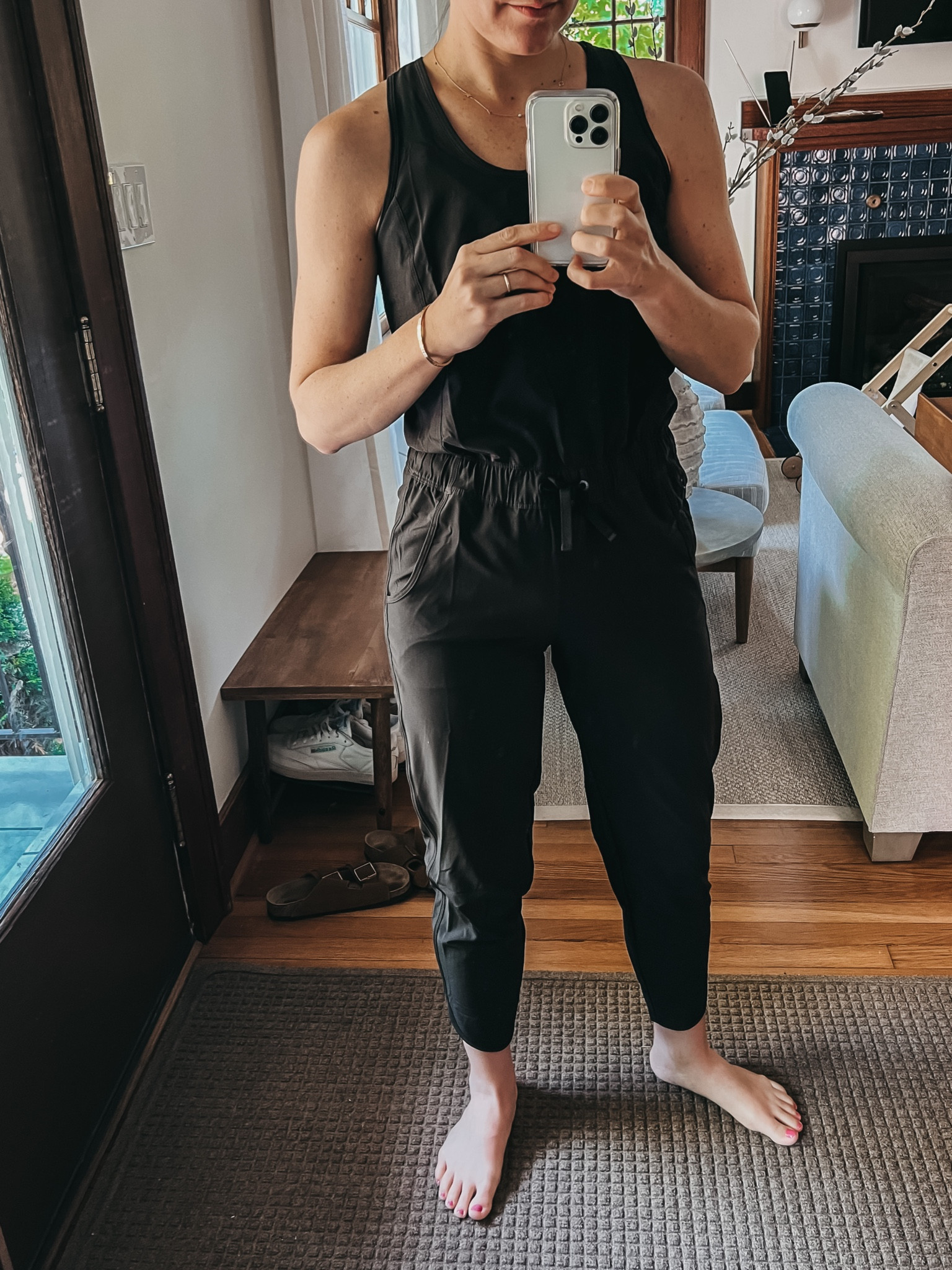 *obsessed* with this jumpsuit. it is so easy to wear and so stretchy and flattering. click to see the back and ankle detail - it’s so good. could wear this to church or camping! on sale right now! 

#jumpsuit #motherhood #momfind

#LTKsalealert #LTKSeasonal #LTKFind
