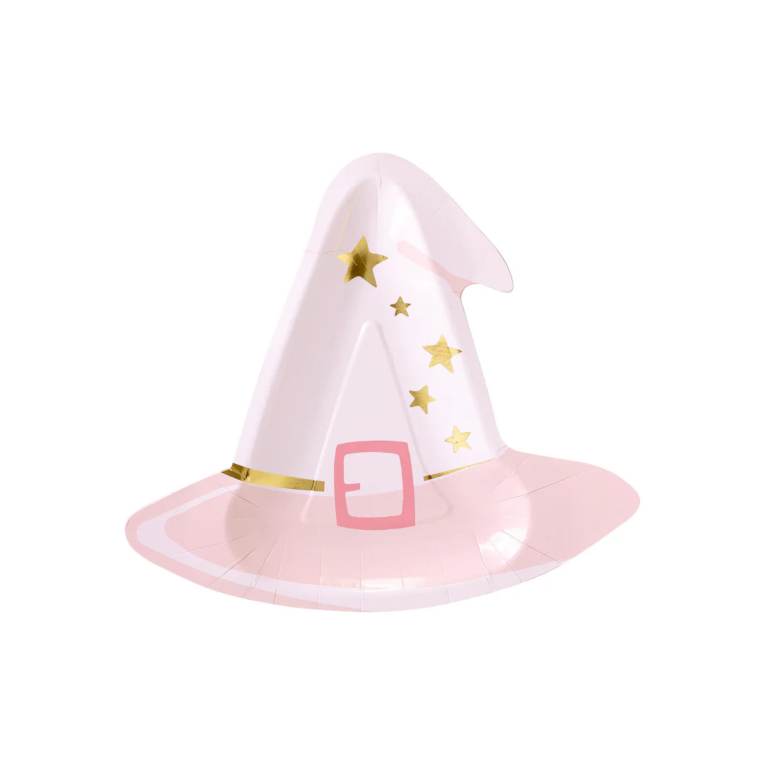 Pink Witch Hat Paper Plate | My Mind's Eye