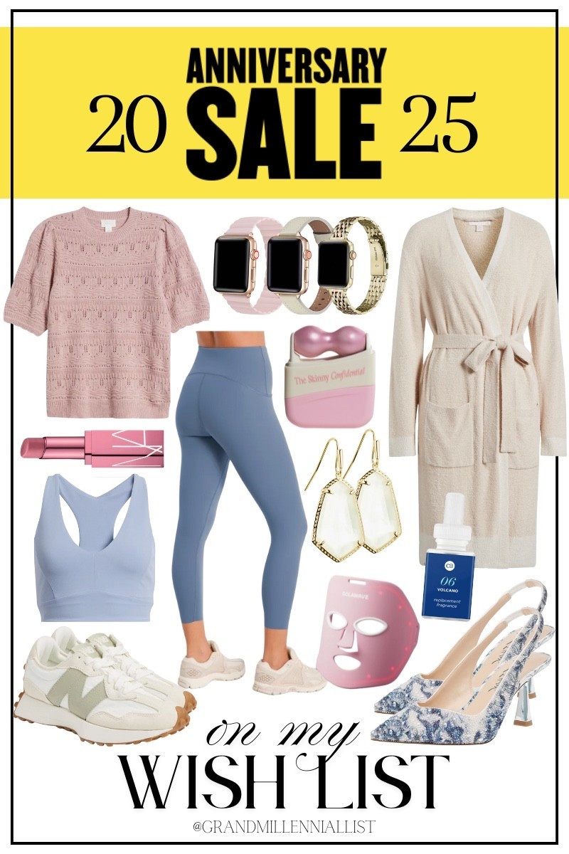 Starts July 12th!

Nordstrom NSALE 2025 My Wish List! So many great deals this year but here is my top style list!

Interchangeable Apple Watch bands / Barefoot Dreams robe / Zella athletic wear / Skinny Confidential / Red Light wrinkle mask / Nars lip gloss set duo / New Balance Fall fashion sneakers / Kendra Scott earrings 

Nordstrom Anniversary Sale 

#LTKStyleTip #LTKSaleAlert