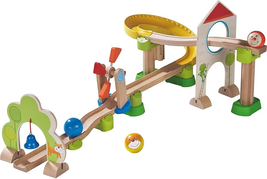 HABA Kullerbu Windmill Playset - 25 Piece Ball Track Starter Set with Special Effects - Ages 2+ | Amazon (US)