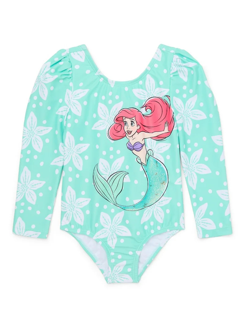 Character Toddler Girl Long- Sleeve One- Piece Swimsuit, Sizes 12M-5T | Walmart (US)