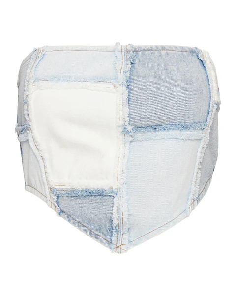 DENIM PATCHWORK TUBE TOP | Steve Madden (US)