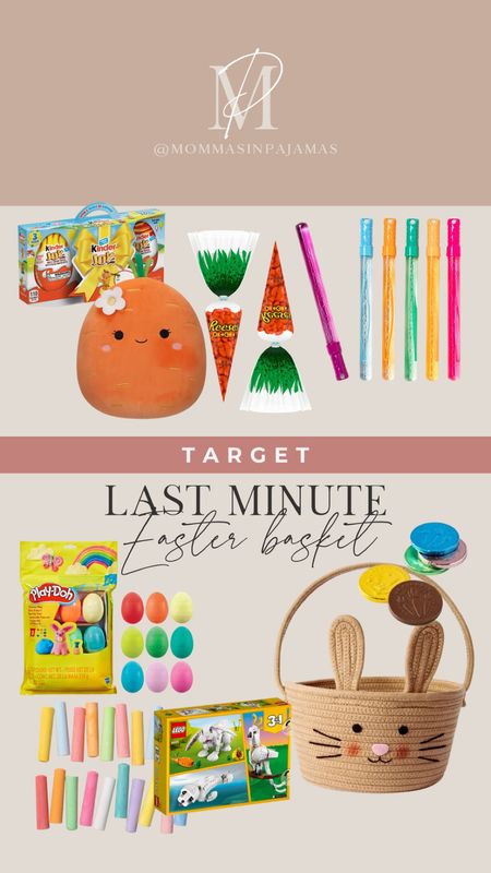 Last minute Easter basket from Target available for pickup or same day delivery in most areas but check your store! Easter bunny, carrot squishmellow, Easter candy, Easter toys, spring toys, Easter time gifts

#LTKkids #LTKSeasonal #LTKbaby