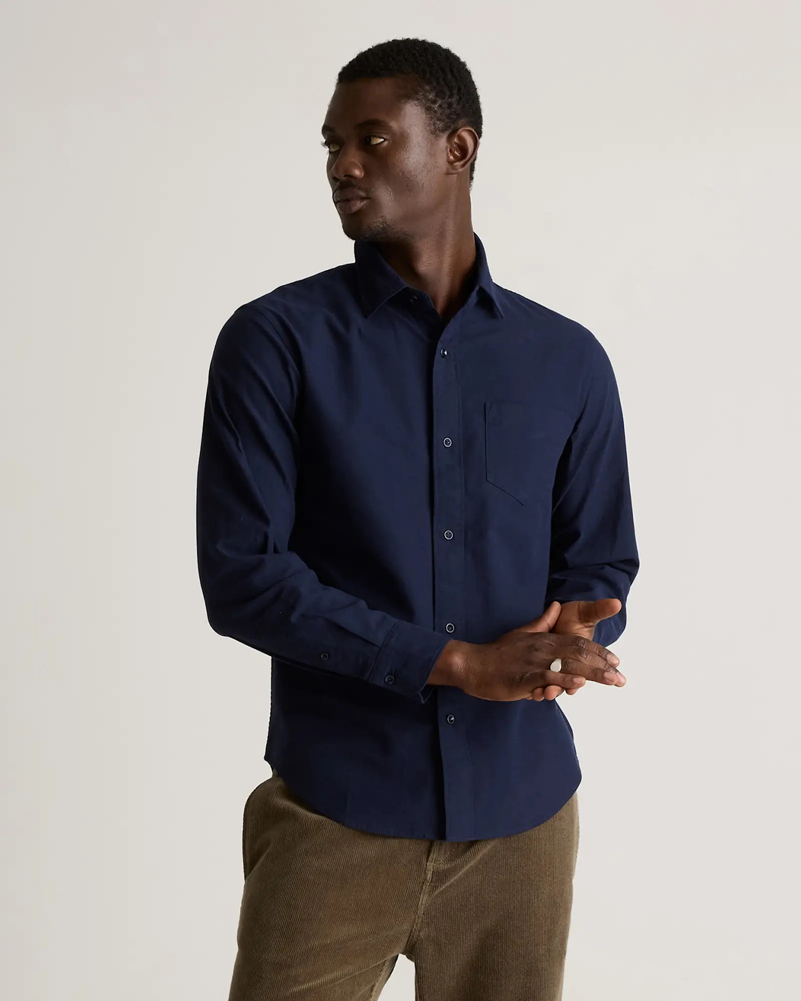 Organic Cotton Stretch Textured Twill Shirt | Quince