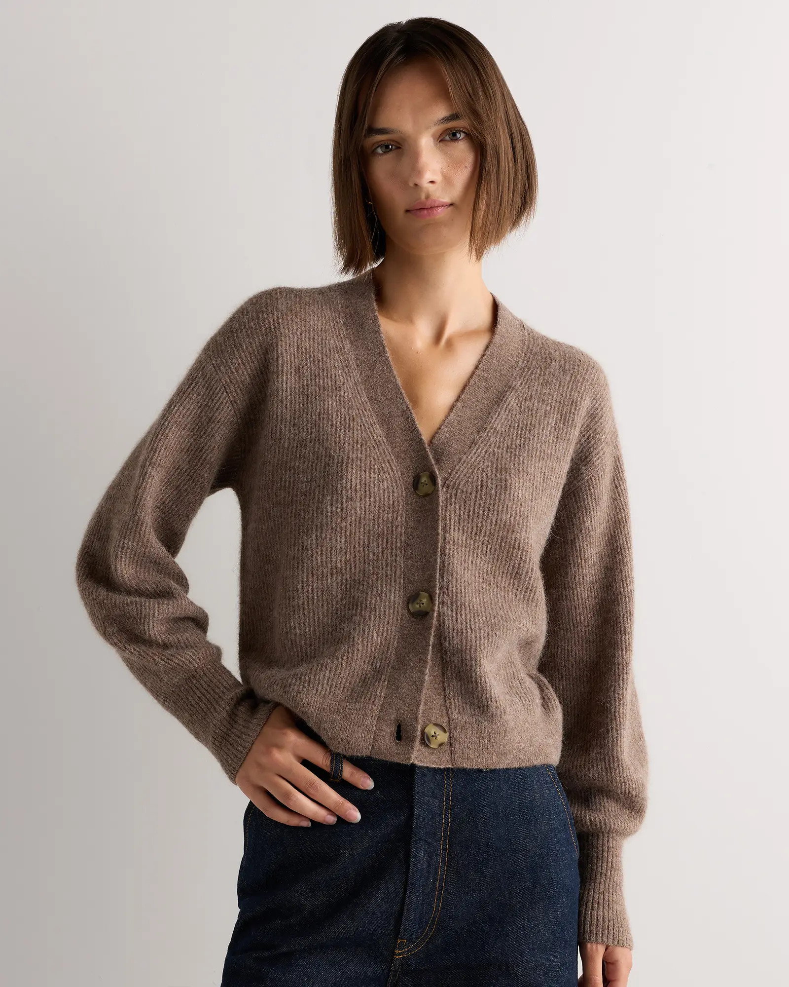 Women's Lightweight Baby Alpaca Cropped Cardigan | Quince