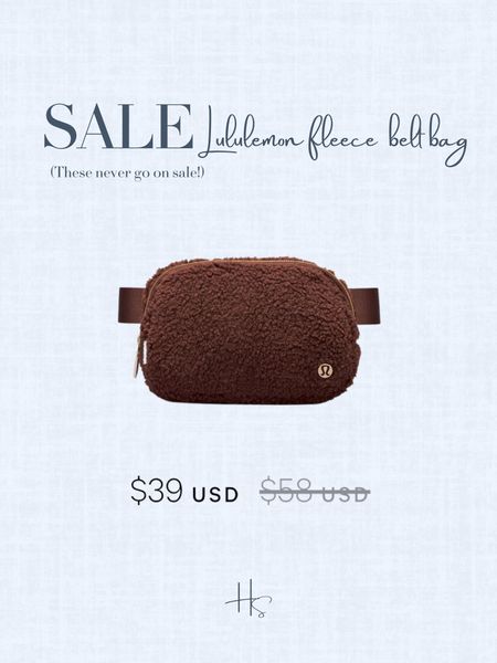 Lululemon fleece belt bag on sale!! 

#LTKfindsunder50 #LTKGiftGuide #LTKHolidaySale