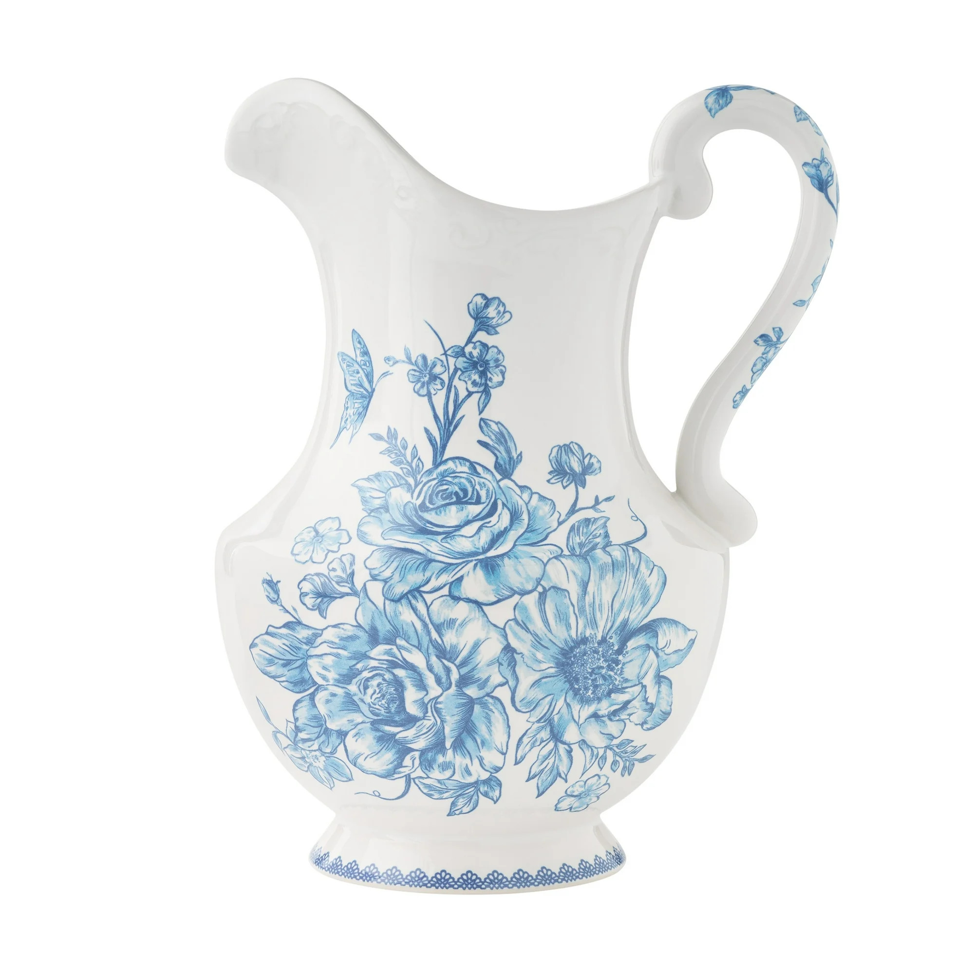 The Pioneer Woman Agatha Stoneware 2-Quart Pitcher, Blue | Walmart (US)