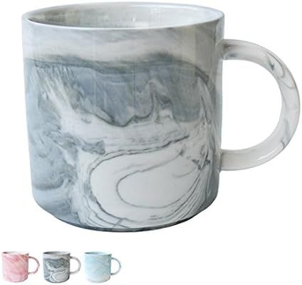 Marble Ceramic Coffee Mug, Grey Marble Cup for Men, Boys, Husband, Dad, Grandpa, 13 Ounce/380 Mil... | Amazon (US)